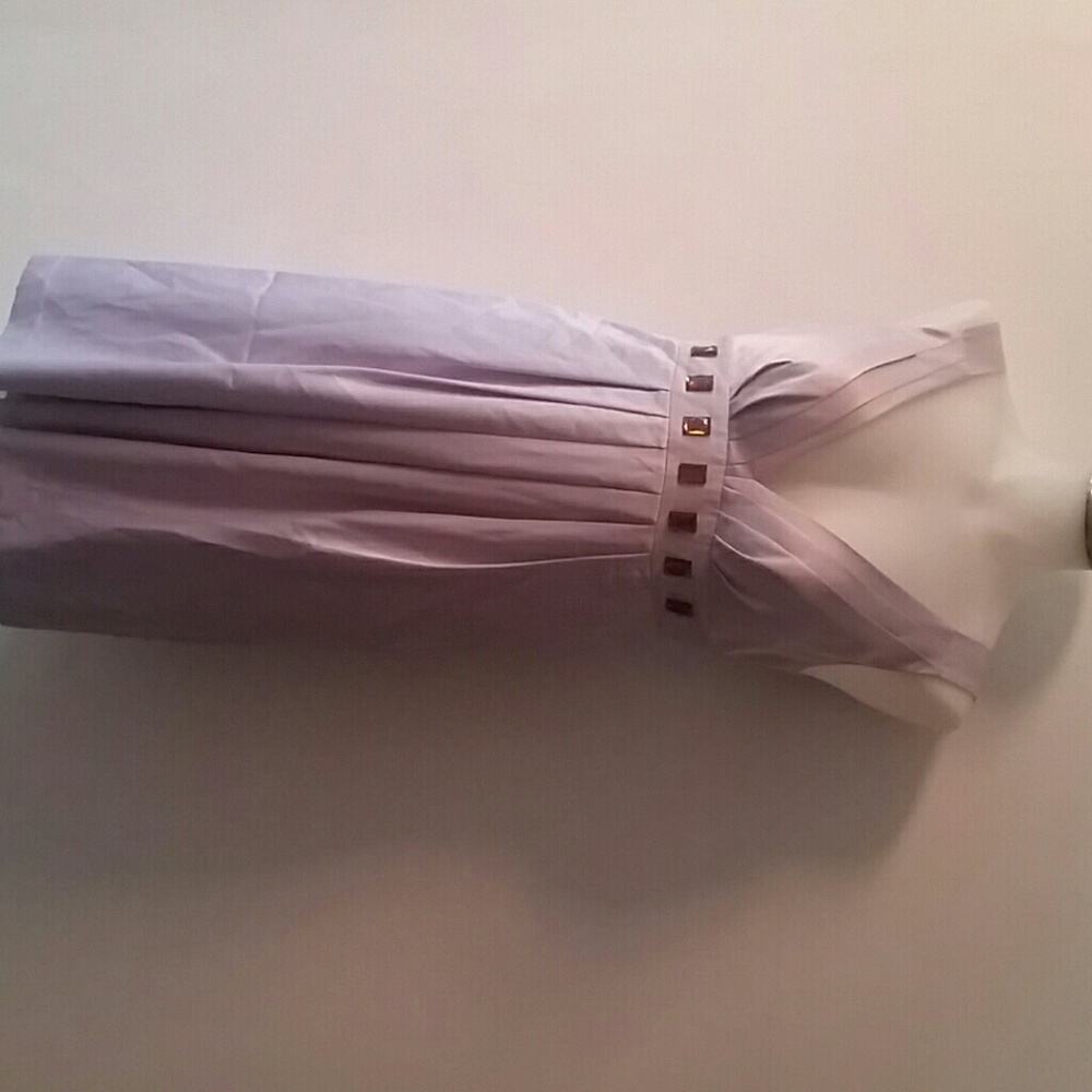 Silk Lavender dress with a jeweled waist